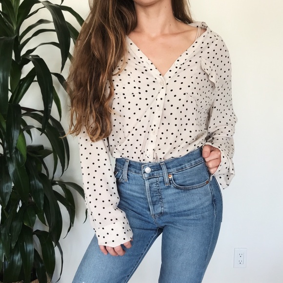 New York & Company Tops - Polkadot button-down